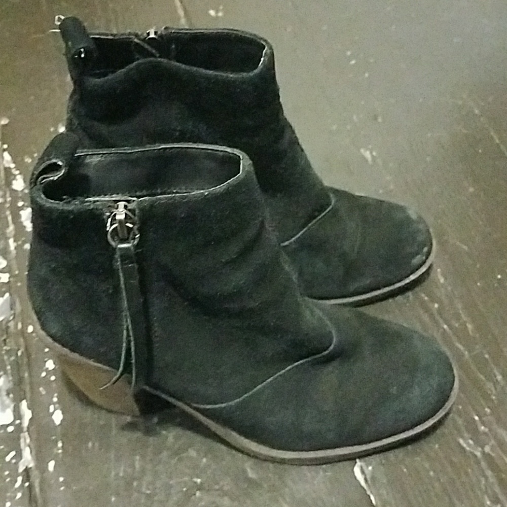 Black suede dolce vita booties
